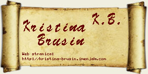 Kristina Brusin vizit kartica